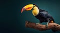 Toucan sitting on the branch AI generative