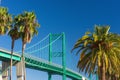 Vincent Thomas Bridge in San Pedro - Los Angeles Royalty Free Stock Photo