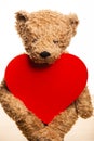 Image of toy bear heart paper