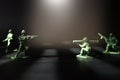 Image of toy soldiers over dark background Royalty Free Stock Photo