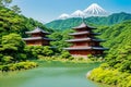 Toyama ken , Japan - 1th , : Kurobe Dome in Japan made with Generative AI