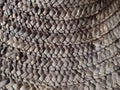 Image of traditional craft brown woven reed hat Royalty Free Stock Photo