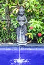 Balinese fountain, traditional statue.