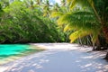 Travel by car in Florida Keys, view of Calusa beach, camping place for motorhomes in Bahia Honda State Park, Royalty Free Stock Photo