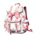 Travel traveling backpack watercolor illustration, travel clipart