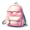 Travel traveling backpack watercolor illustration, travel clipart