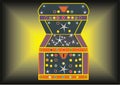 That is the image of treasure box which covered by the precious stone Royalty Free Stock Photo