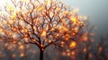 an image of a tree with flames coming out of it Royalty Free Stock Photo