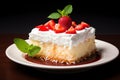 Tres Leches Cake tasty dessert background
