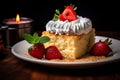 Tres Leches Cake tasty dessert background