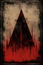 an image of a triangle with blood splatters on it