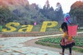 Tribe woman at Sapa with beautiful traditional dress