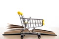 Image of trolley book white background