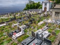 Image of tropical grave yard on island