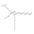 image of tv antenne Royalty Free Stock Photo