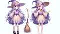 Cherish Series: Adorable Twin Witches Royalty Free Stock Photo