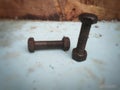 Old nut and bolt,industrial and construction Royalty Free Stock Photo