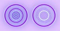 Image of two scopes scanning on purple background