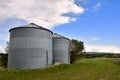 Two Grain Bin Silos Royalty Free Stock Photo