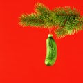typical Christmas gherkin decoration