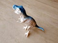 Tyrannosaurus dinosaurs toy  on white background with clipping path. Royalty Free Stock Photo