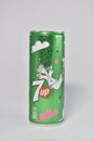 Image of 7UP soft drink with some water drops - Product Photography.