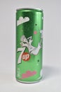 Image of 7UP softdrink with some water drops - Product Photography.