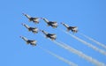 USAF Thunderbirds flying in formation Royalty Free Stock Photo