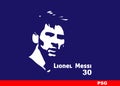 June 2, 2022. Kiev Ukraine. Portrait of Leo Messi Royalty Free Stock Photo