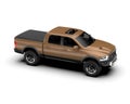 Pick-Up Truck isolated on background. 3d rendering - illustration Royalty Free Stock Photo