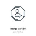 Image variant outline vector icon. Thin line black image variant icon, flat vector simple element illustration from editable user