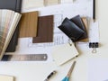 Image of various materials in interior construction. Royalty Free Stock Photo