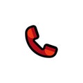 Red Phone Icon, Simple Contact Symbol Royalty Free Stock Photo