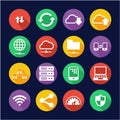 Data Transfer Icons Flat Design Circle Royalty Free Stock Photo