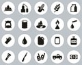 Moonshine Culture & Equipment Icons Black & White Flat Design Circle Set Big