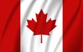 Realistic waving flag of the Waving Flag of Canada, high resolution Fabric textured flowing flag,vector EPS10