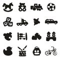 Toys Icons Freehand Fill Royalty Free Stock Photo