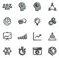 Work Productivity Icons Freehand 2 Color