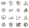 Work Productivity Icons Freehand