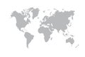 Image of a vector world map in white background. Australia, Asia, America, Europe. Africa. Vector illustration. EPS 10. Royalty Free Stock Photo