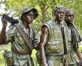 Image of the Vietnam War Memorial 'Three Soldiers in Memory of the Vietnam War'. Royalty Free Stock Photo