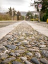 Image of view along copplestone street from bottom perspective Royalty Free Stock Photo