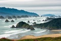 View of Cannon Beach, Oregon, from Ecola State Park made with Generative AI