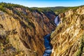 Grand Canyon of the Yellowstone and the Waterfall Royalty Free Stock Photo