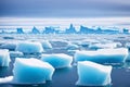 View of icebergs floating on jokulsarlon glacier lagoon, iceland made with Generative AI Royalty Free Stock Photo