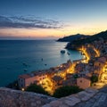 View of Vernazza village popular tourist destination in Cinque Terre National Park a UNESCO World Heritage