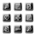 Image viewer web icons, glossy buttons series Royalty Free Stock Photo