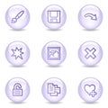 Image viewer web icons, glossy pearl series set 2 Royalty Free Stock Photo