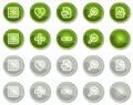 Image viewer web icons set 1, green circle buttons Royalty Free Stock Photo