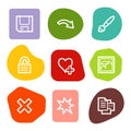 Image viewer web icons set 2, colour spots series Royalty Free Stock Photo